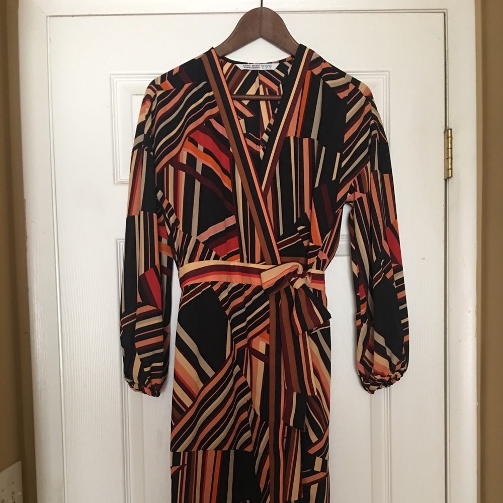 Zara Long Sleeve Sarong Dress